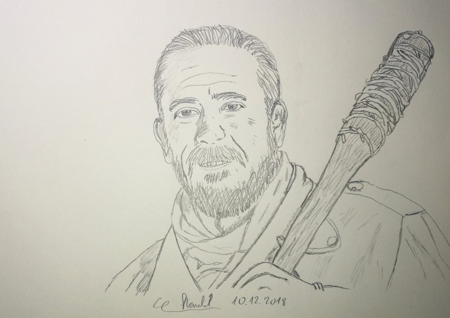 How To Draw Negan And Lucille The Walking Dead Drawin 0405