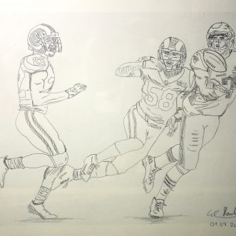 Drawing: „NFL Football – New England Patriots“ – Lineart